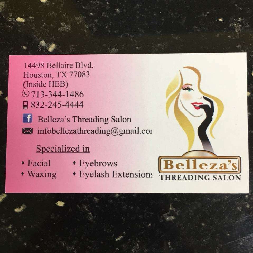 Belleza Eyebrow Threading Salon - Inside HEB | 14498 Bellaire Blvd, Houston, TX 77083, USA | Phone: (713) 344-1486