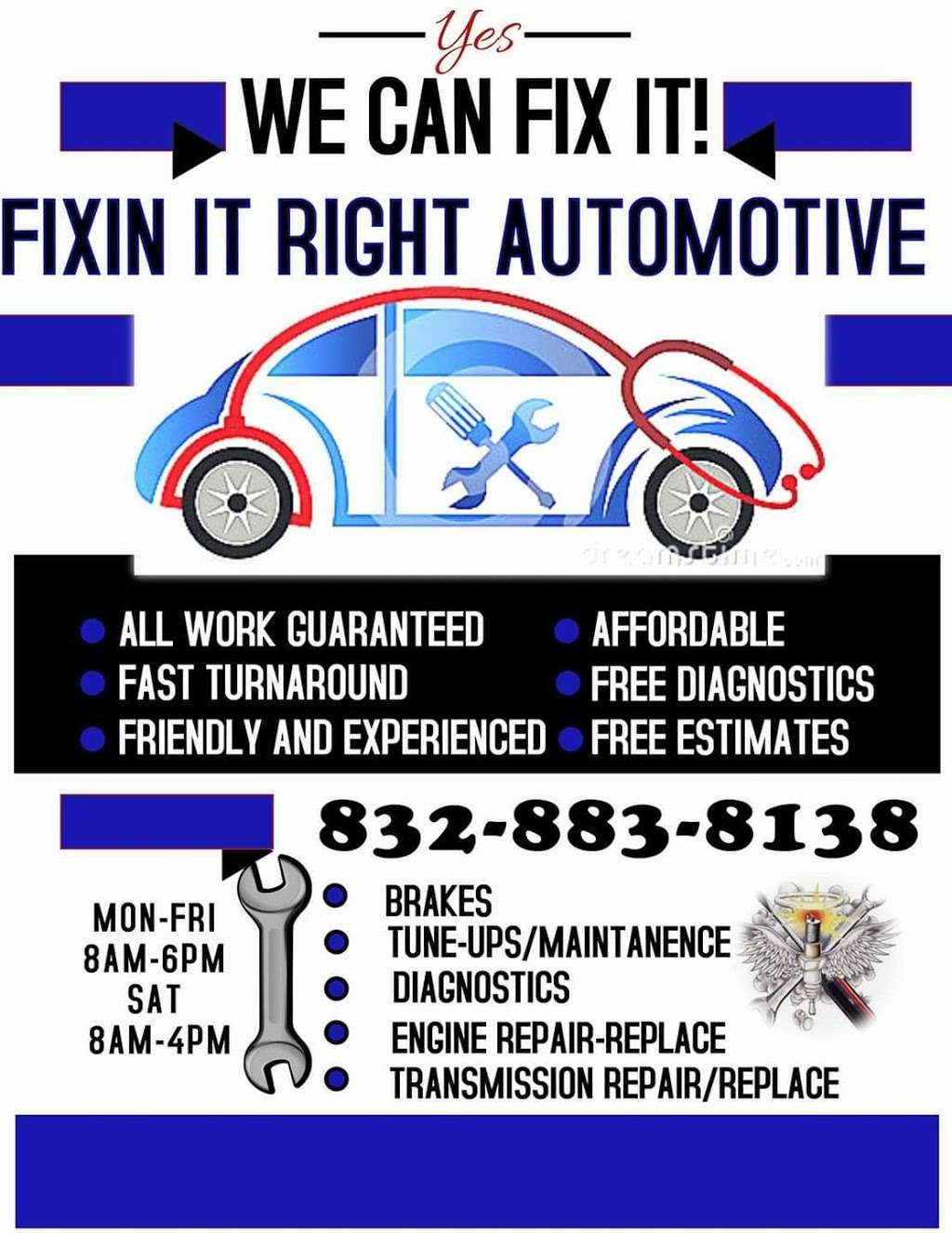 Fixin It Right Automotive | 27485 Country Colony Dr, Splendora, TX 77372, USA | Phone: (832) 883-8138