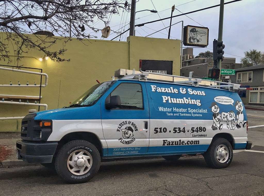 Fazule & Sons Plumbing | 3000 MacArthur Blvd, Oakland, CA 94602, USA | Phone: (510) 534-5480