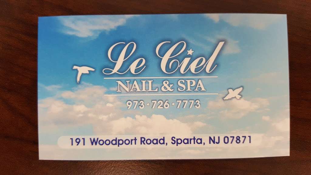 Le Ciel Nail & Spa | 191 Woodport Rd b, Sparta Township, NJ 07871, USA | Phone: (973) 726-7773