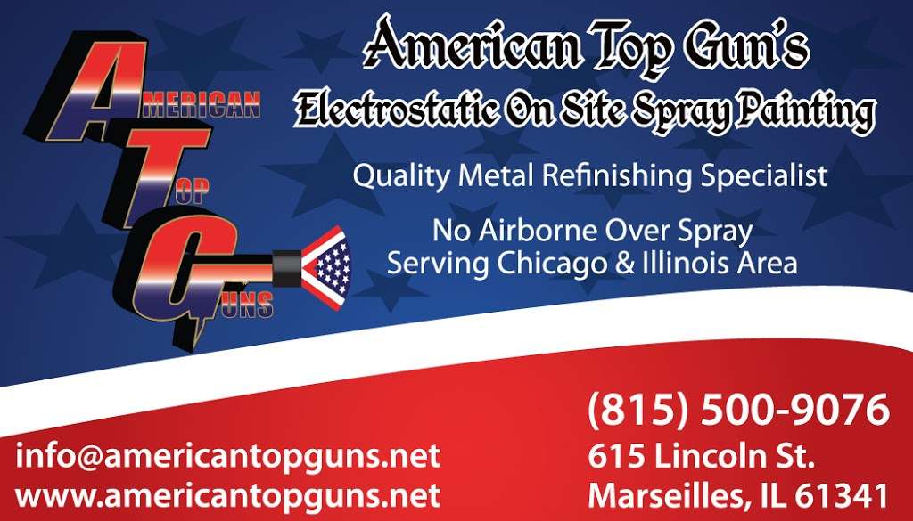 American Top Guns Electrostatic Painting | 615 Lincoln St, Marseilles, IL 61341, USA | Phone: (815) 500-9076