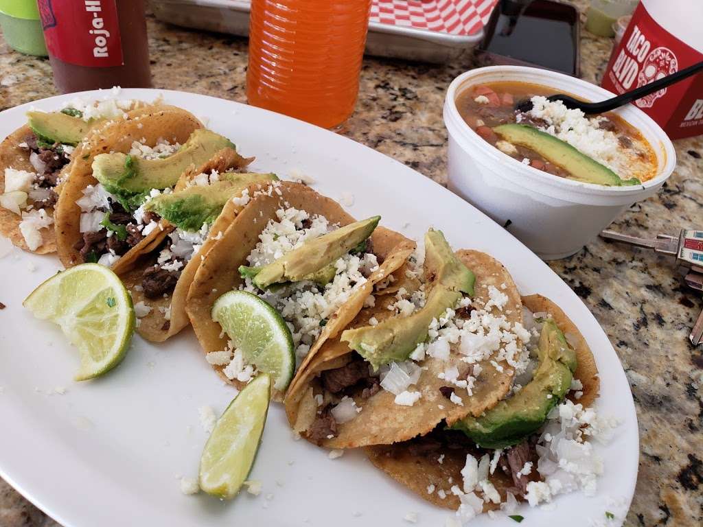 Taco Blvd | 18360 Blanco Rd #116, San Antonio, TX 78258 | Phone: (210) 998-2282