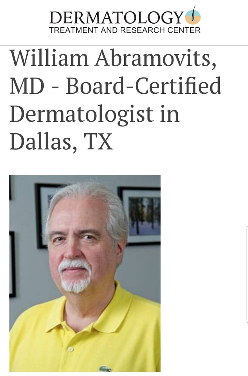 Dermatology Treatment and Research Center | 5310 Harvest Hill Rd Suite 160, Dallas, TX 75230, USA | Phone: (972) 661-2729