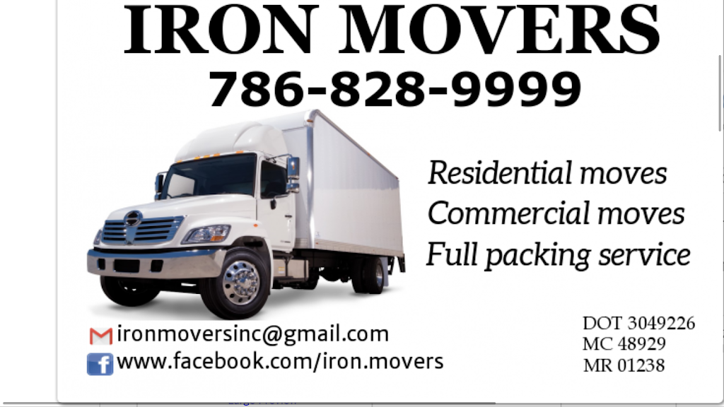 Iron Movers | 16710 NE 9th Ave UNIT 803, North Miami Beach, FL 33162, USA | Phone: (786) 828-9999