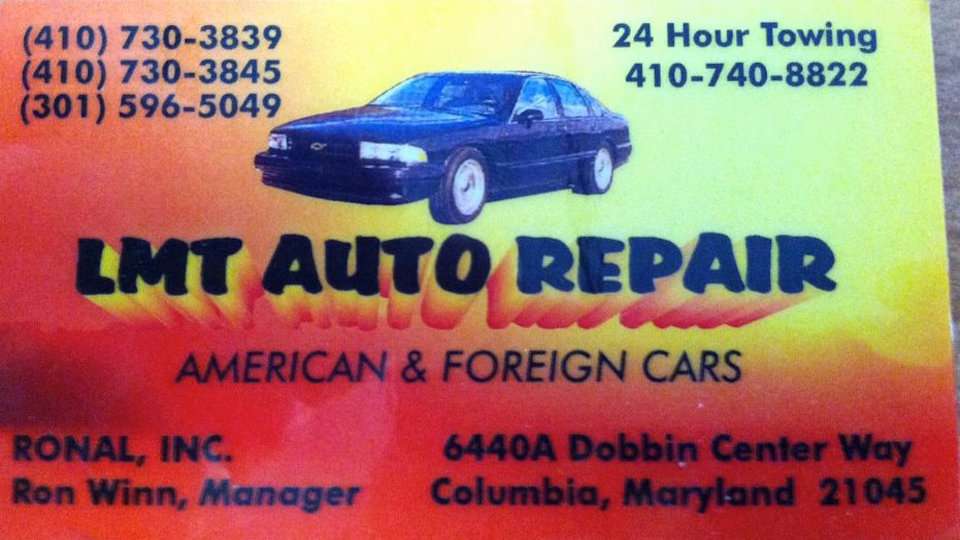 LMT Auto Repair | 6440 Dobbin Center Way, Columbia, MD 21045, USA | Phone: (410) 730-3839