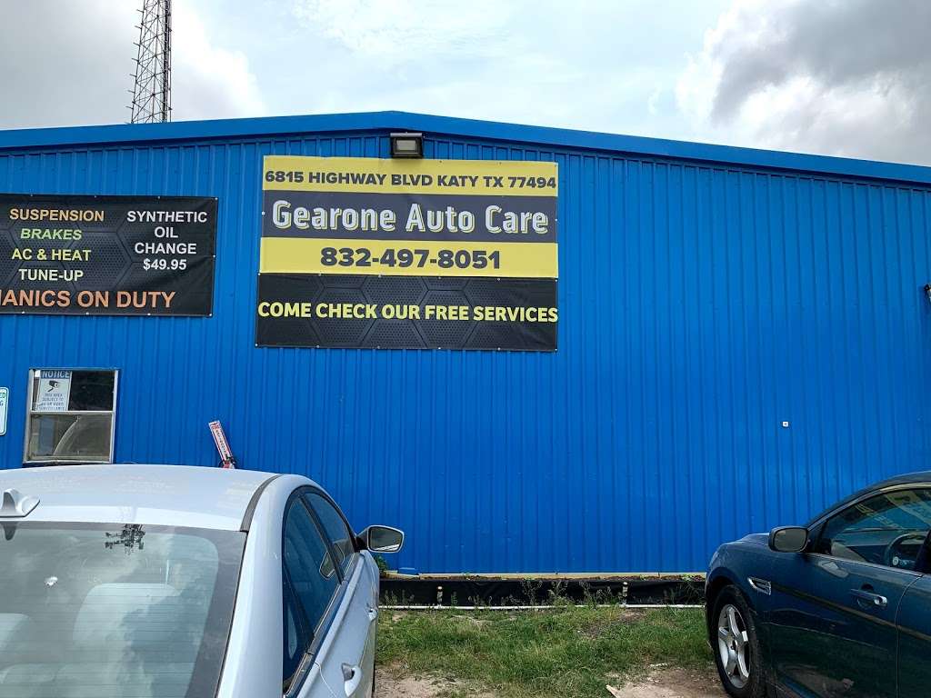 Gearone Auto Care | 6815 Hwy Blvd, Katy, TX 77494, USA | Phone: (832) 497-8051