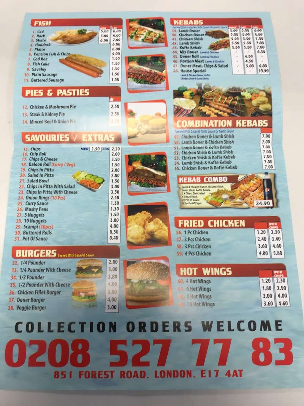 Titanic Fish & Kebab London | 851 Forest Rd, Walthamstow, London E17 4AT, UK | Phone: 020 8527 7783