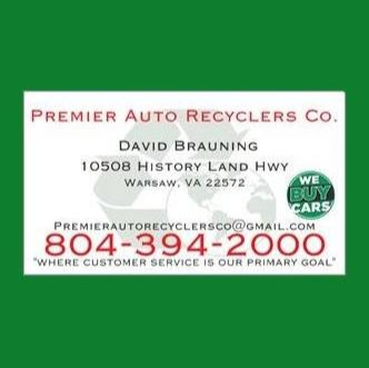 Premiere Auto Recyclers | 10508 History Land Hwy, Warsaw, VA 22572, USA | Phone: (804) 394-2000