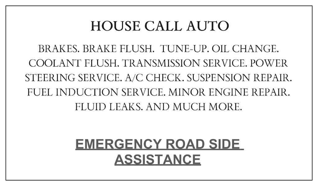 House Call Auto | 522 Bowman Blvd, Port St John, FL 32927, USA | Phone: (321) 307-6378