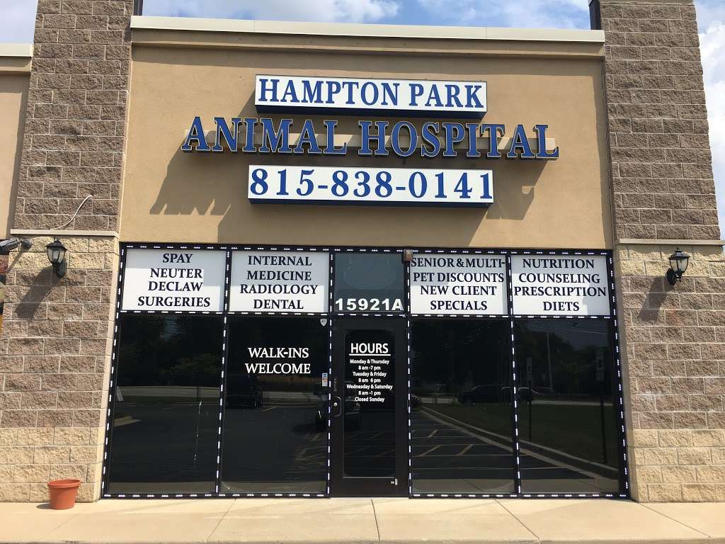 Hampton Park Animal Hospital | 15921 Weber Rd, Crest Hill, IL 60403, USA | Phone: (815) 838-0141