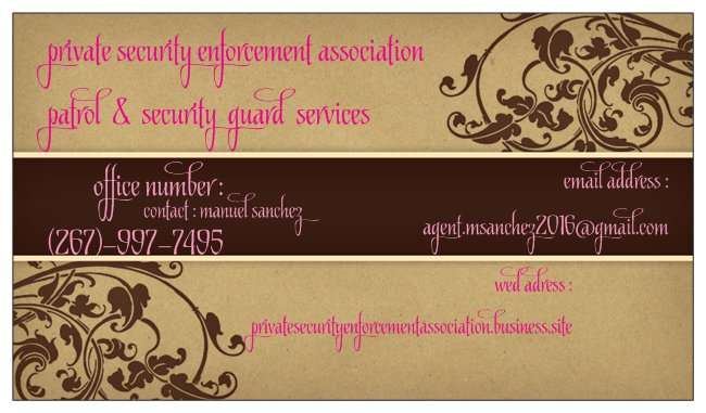 Private Security Enforcement Association | 1919 E Silver St, Philadelphia, PA 19134 | Phone: (267) 997-7495