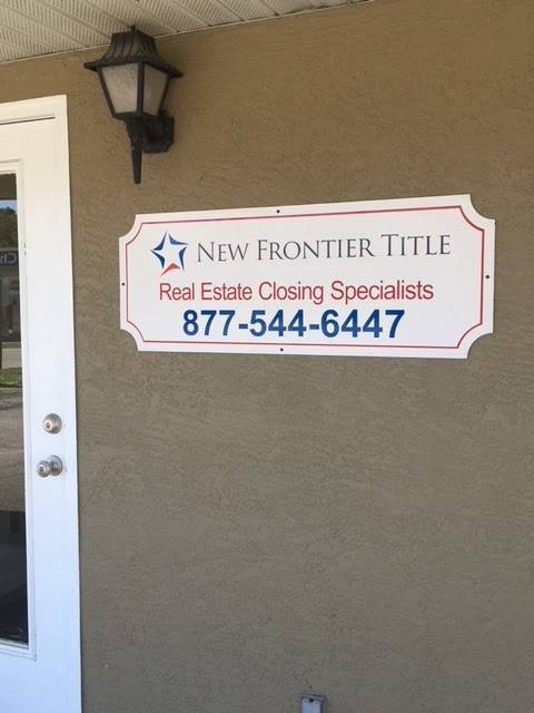 New Frontier Title | 106 N County Rd 470, Lake Panasoffkee, FL 33538, USA | Phone: (877) 544-6447