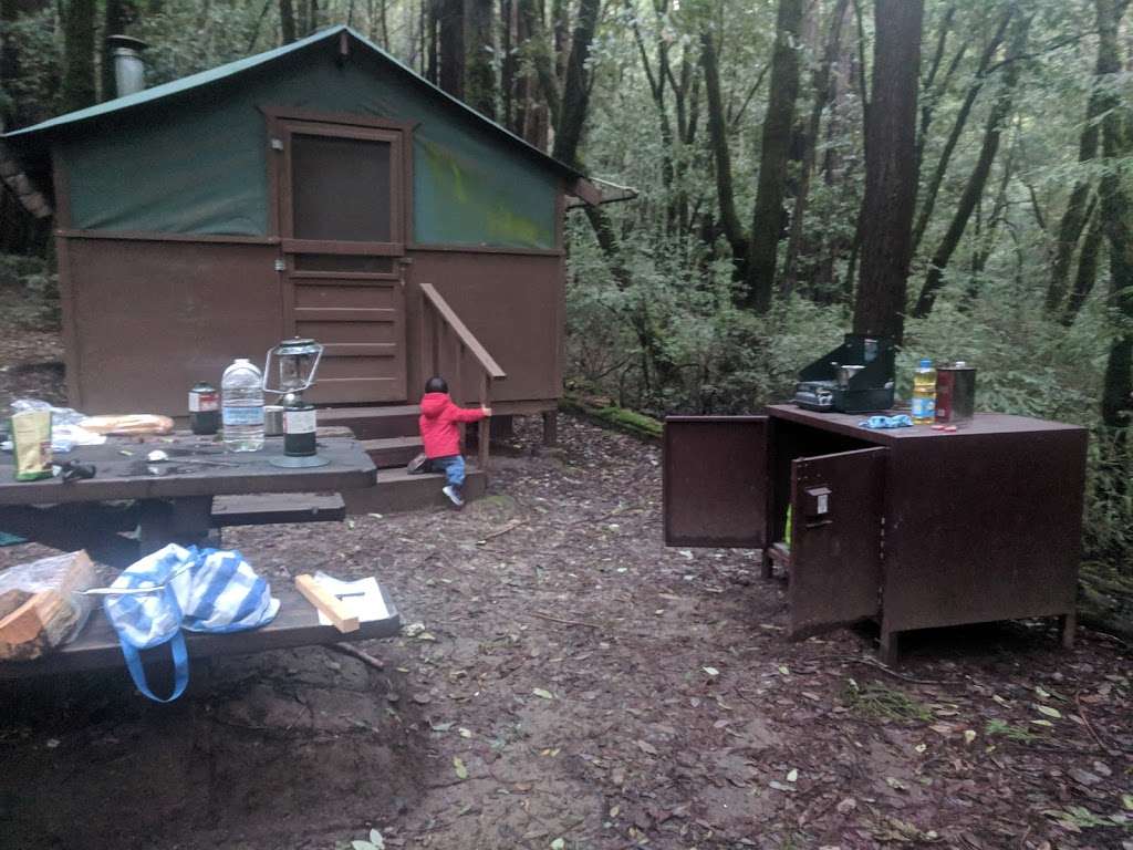 Big Basin Tent Cabins | 21600 Big Basin Hwy, Boulder Creek, CA 95006, USA | Phone: (800) 444-7275