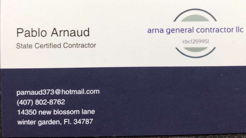 ARNA General Contractor LLC. | 14350 New Blossom Ln, Winter Garden, FL 34787, USA | Phone: (407) 802-8762
