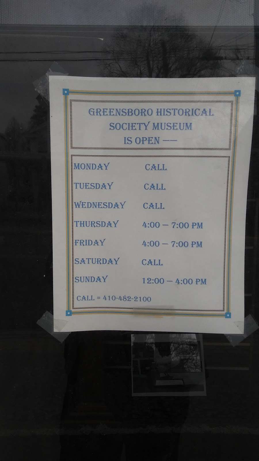 Greensboro Historical Society | 111 S Main St, Greensboro, MD 21639, USA | Phone: (410) 482-2100