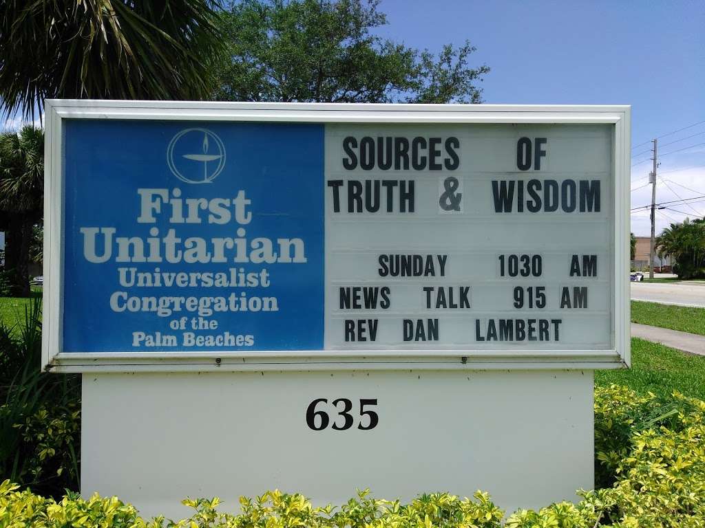 First Unitarian Universalist Congregation of the Palm Beaches | 635 Prosperity Farms Rd, North Palm Beach, FL 33408, USA | Phone: (561) 627-6105