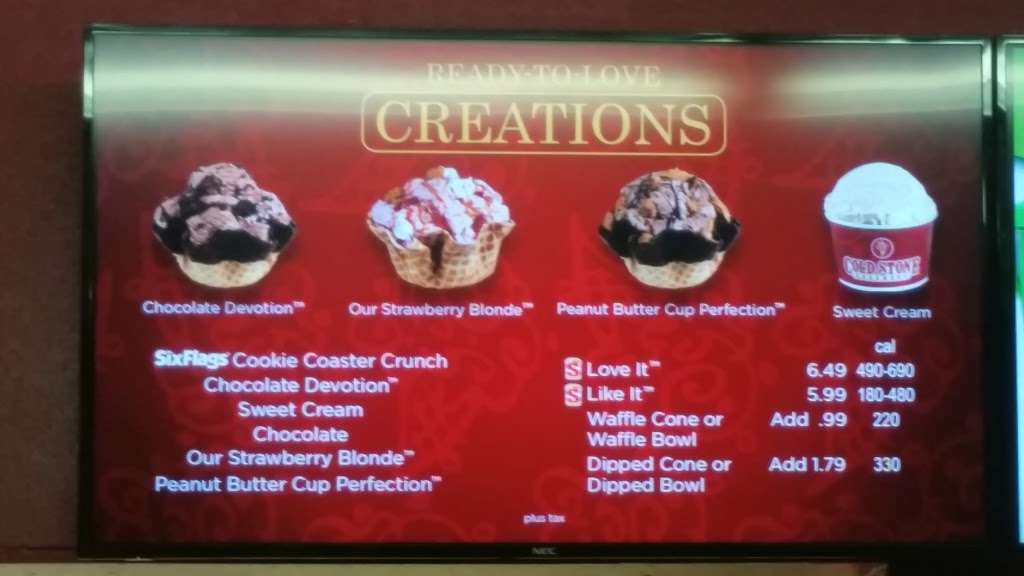 Cold Stone Creamery | 26101 Magic Mountain Pkwy, Valencia, CA 91355, USA | Phone: (661) 255-4704