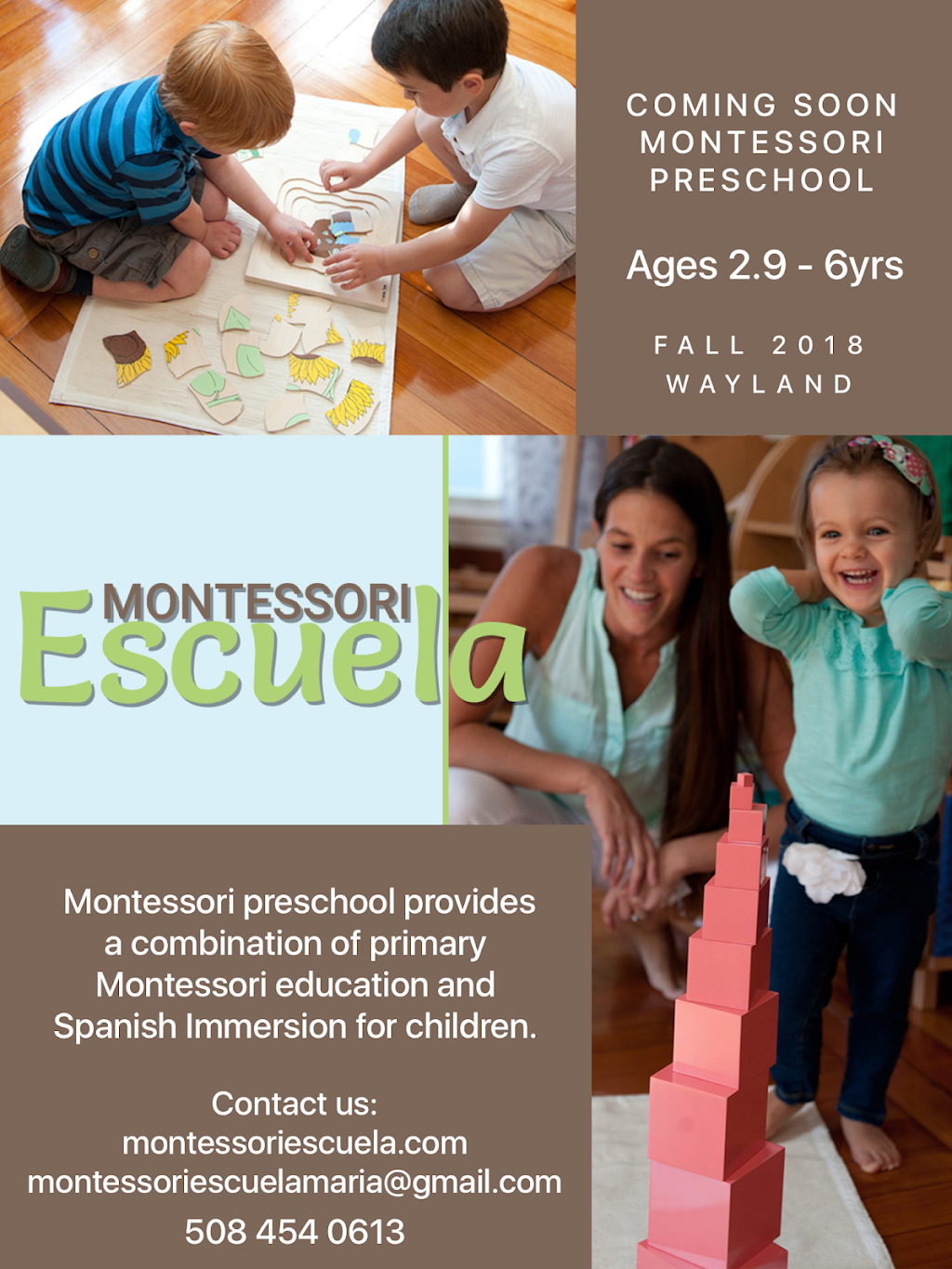 Montessori Escuela | 79 Old Sudbury Rd, Wayland, MA 01778, USA | Phone: (508) 454-0631