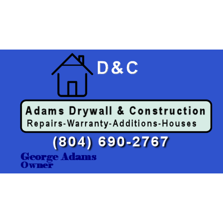 Adams Drywall & Construction Co | 62 Lake Forest Dr, Mineral, VA 23117, USA | Phone: (804) 690-2767