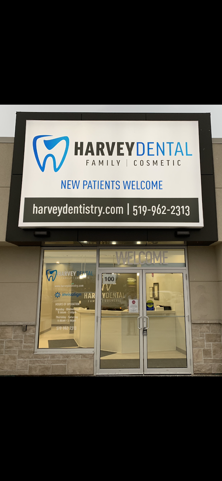 Harvey Dental | 1349 Grand Marais Rd W #100, Windsor, ON N9E 1E3, Canada | Phone: (519) 962-2313