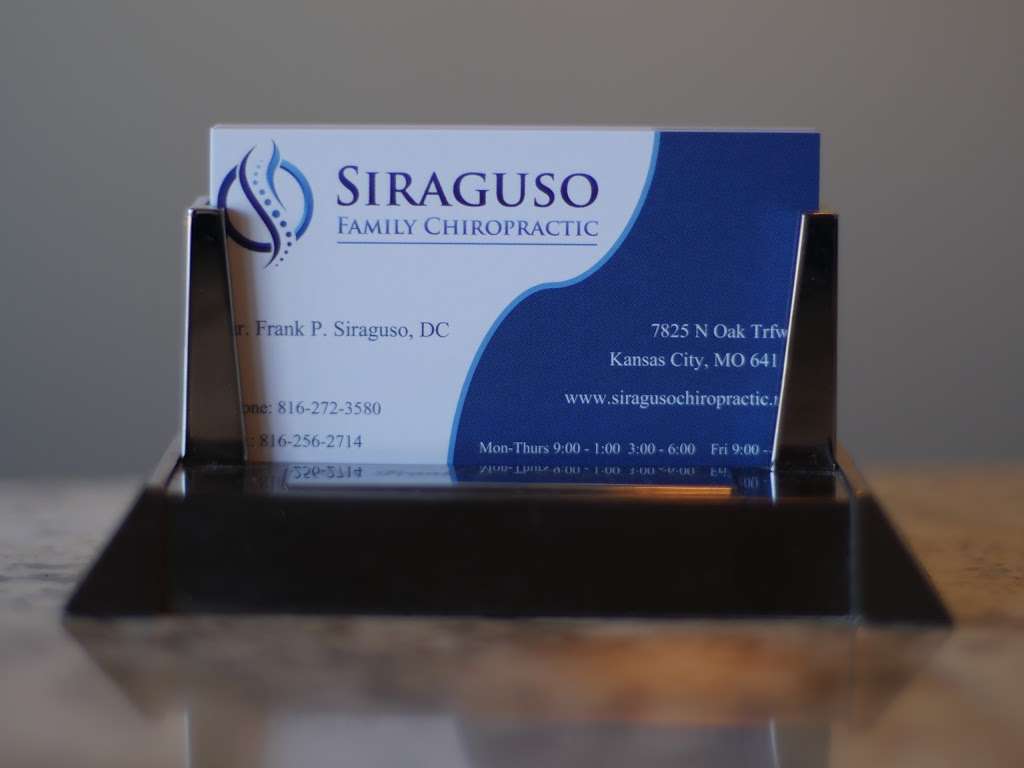 Siraguso Family Chiropractic | 7825 N Oak Trafficway, Kansas City, MO 64118, USA | Phone: (816) 272-3580