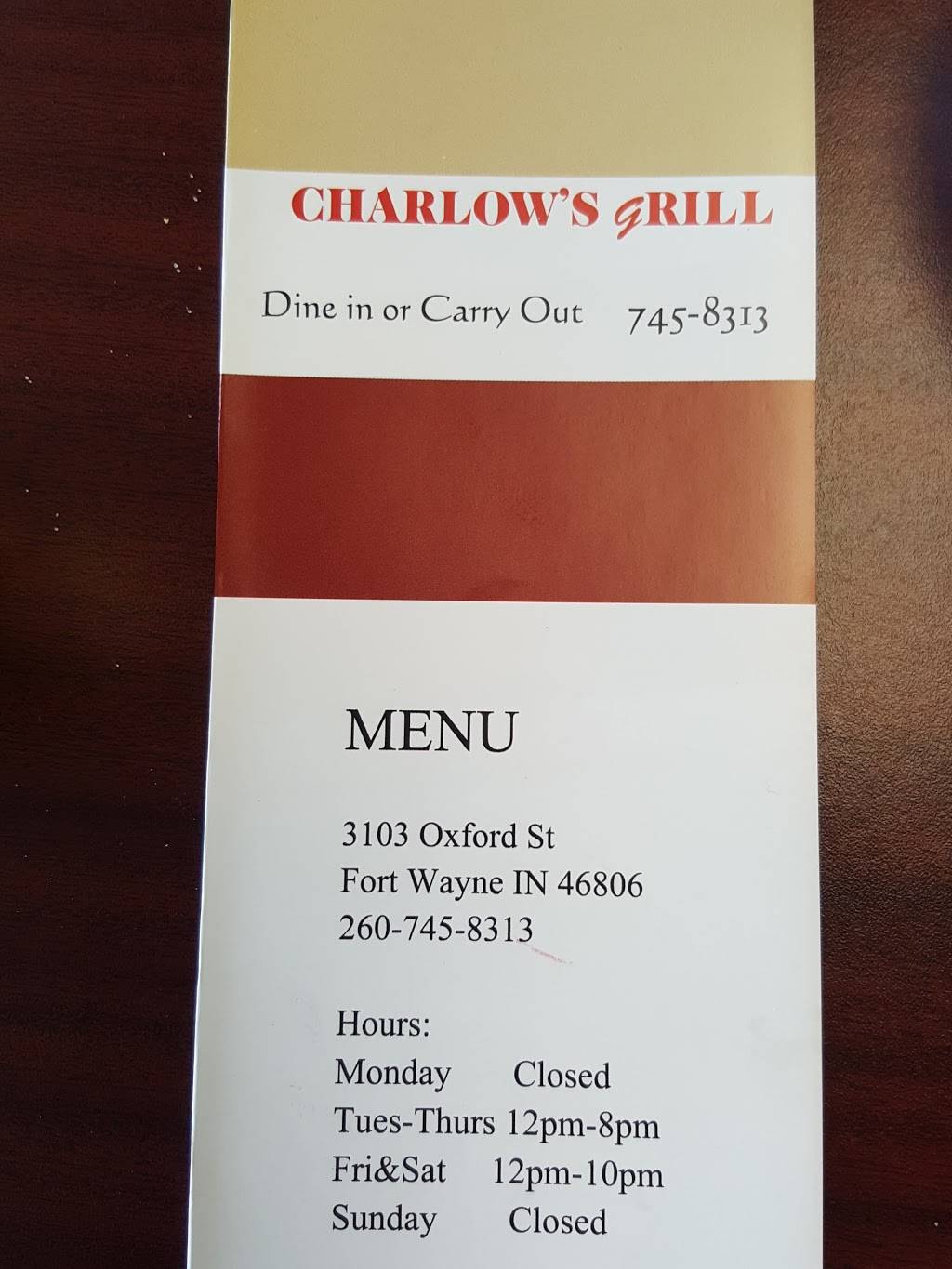 Charlows Grill | 3103 Oxford St, Fort Wayne, IN 46806, USA | Phone: (260) 745-8313