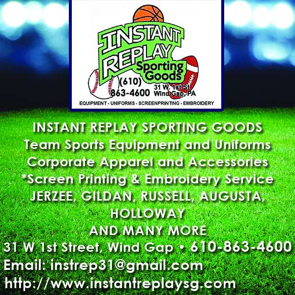 Instant Replay Sporting Goods | 31 W 1st St #5, Wind Gap, PA 18091, USA | Phone: (610) 863-4600