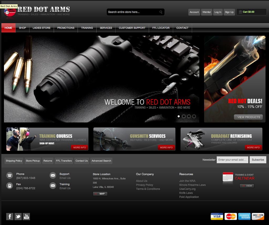 Red Dot Arms | 1600 N Milwaukee Ave Suite 306, Lake Villa, IL 60046, USA | Phone: (847) 603-1548