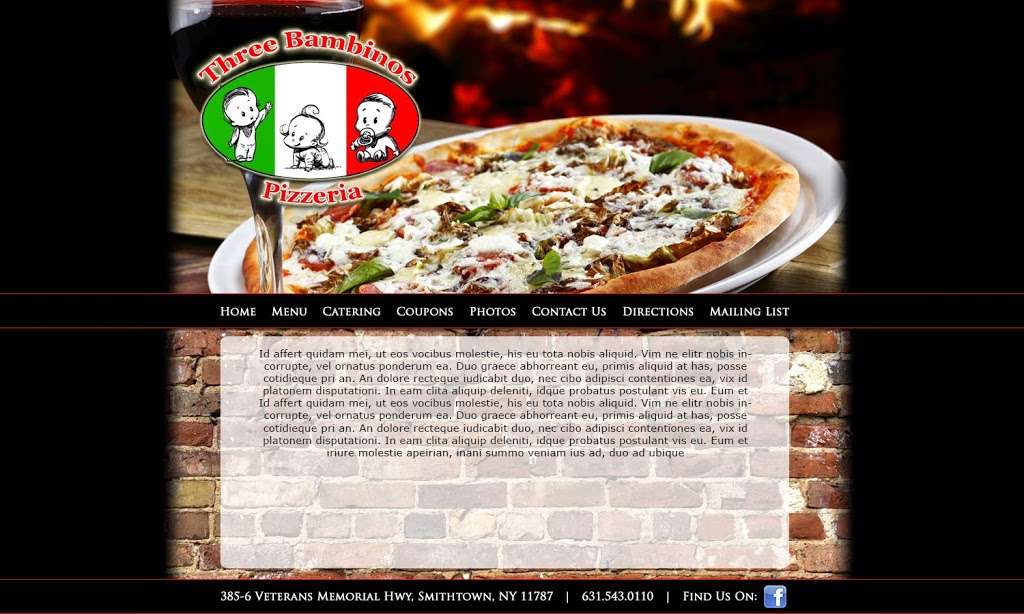 Three Bambinos | 385 Veterans Memorial Hwy, Smithtown, NY 11787, USA | Phone: (631) 543-0110