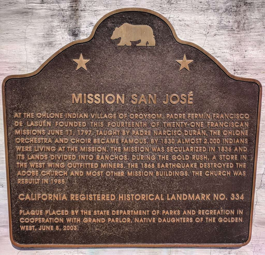 Old Mission San Jose | 43300 Mission Blvd, Fremont, CA 94539, USA | Phone: (510) 657-1797