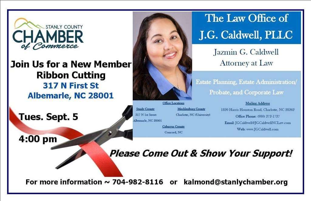 The Law Office Of J.G. Caldwell, PLLC | P.O. Box 621991, 1820 Harris Houston Rd, Charlotte, NC 28262, USA | Phone: (980) 272-1727