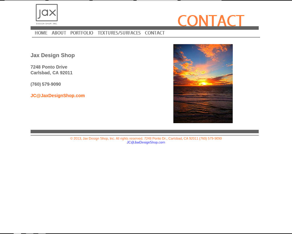 Jax Design Shop Inc | 7248 Ponto Dr, Carlsbad, CA 92011, USA | Phone: (760) 579-9090