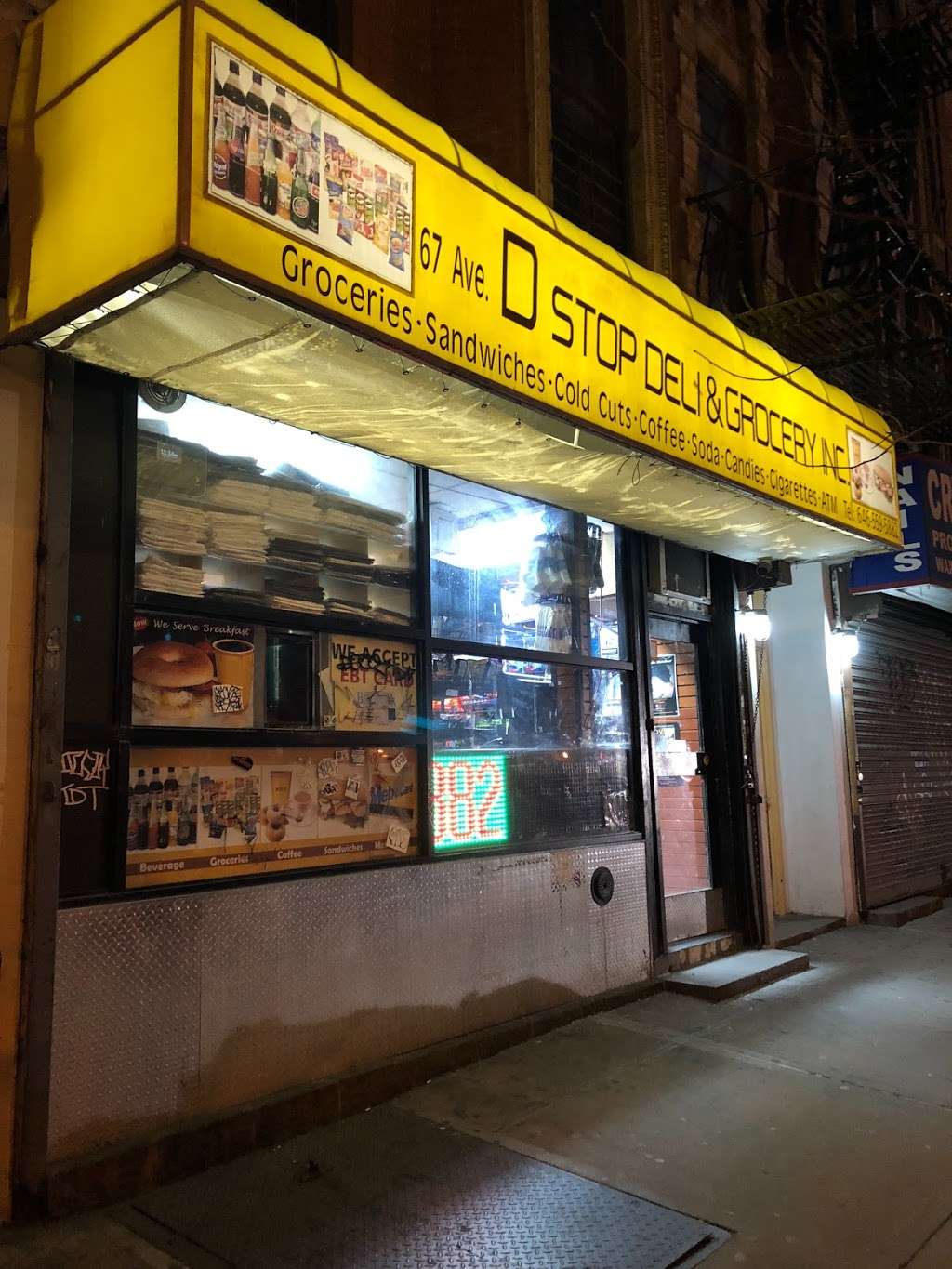D Stop Deli & Grocery | 67 Avenue D, New York, NY 10009, USA | Phone: (646) 559-5882