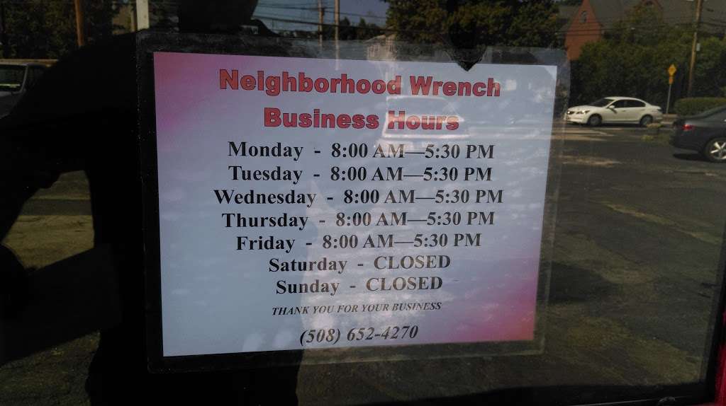 Neighborhood Wrench | 67 E Central St, Natick, MA 01760, USA | Phone: (508) 652-4270