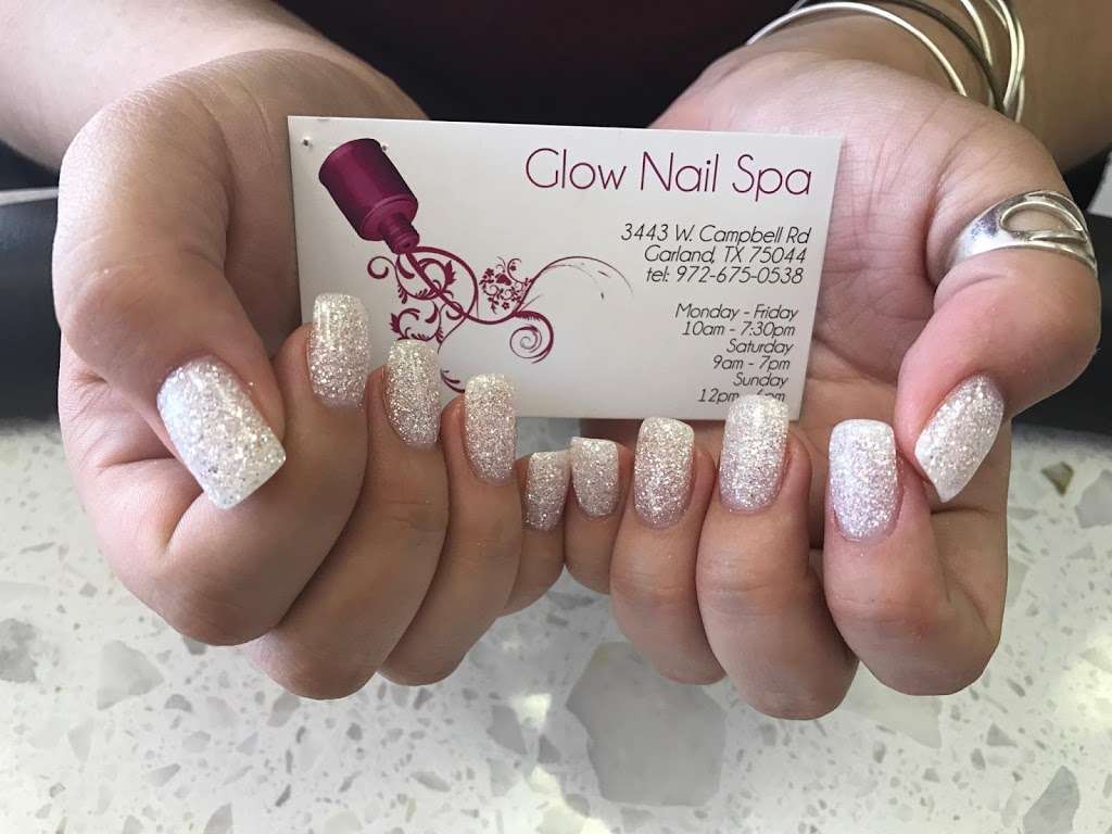 Glow Nail Spa | 3443 W Campbell Rd #600, Garland, TX 75044, USA | Phone: (972) 675-0538