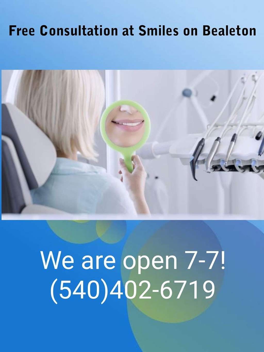 Smiles On Bealeton Dental | 11085 Marsh Rd, Suite D & E, Bealeton, VA 22712, USA | Phone: (540) 402-6719