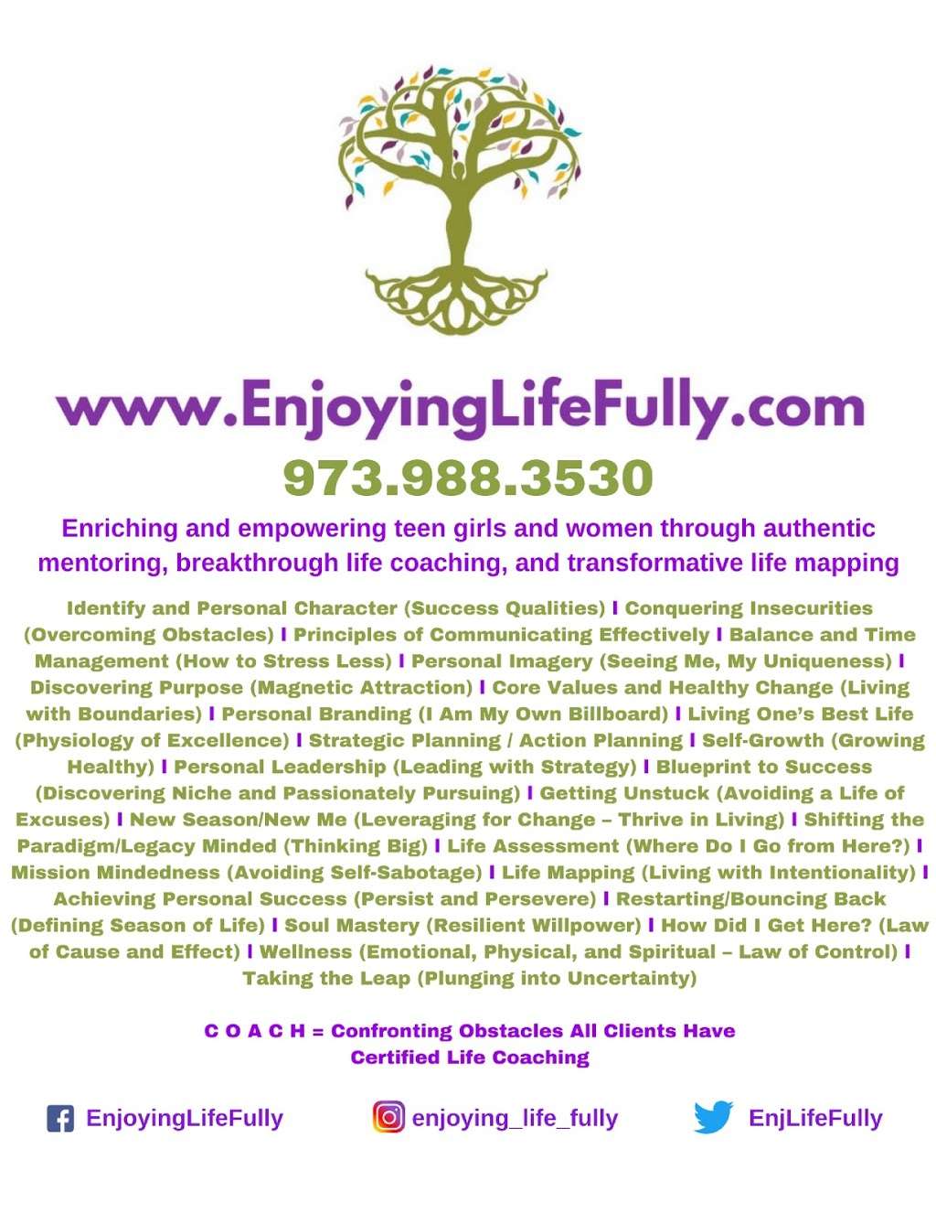 Enjoying Life Fully LLC | Stonyridge Dr, Lincoln Park, NJ 07035, USA | Phone: (973) 988-3530