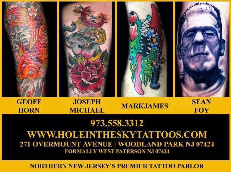 Hole In The Sky Tattoo Parlor | 271 Overmount Ave, Woodland Park, NJ 07424, USA | Phone: (973) 558-3312