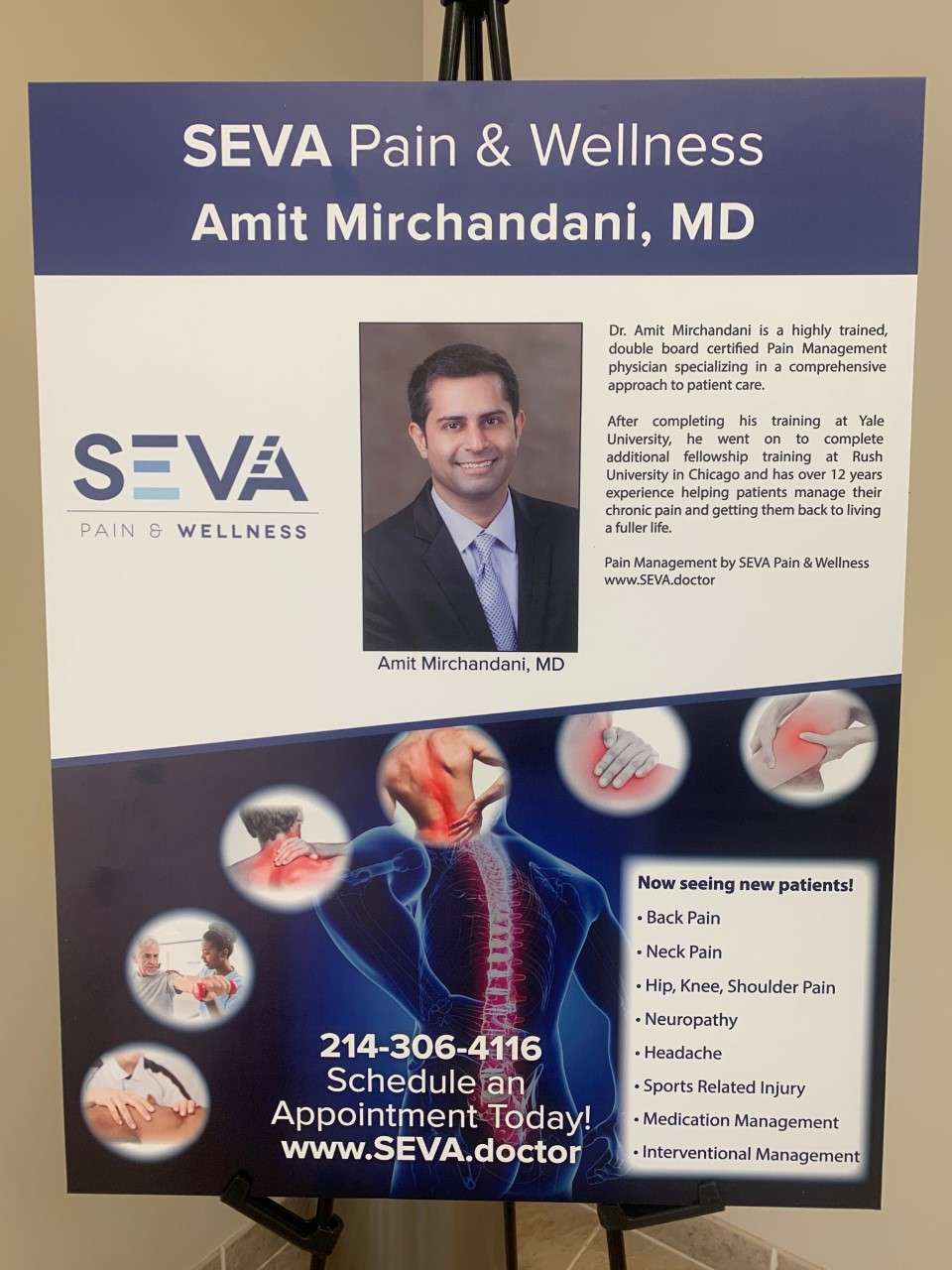 SEVA Pain & Wellness | 1850 Lakepointe Dr Suite 700, Lewisville, TX 75057, USA | Phone: (214) 306-4116