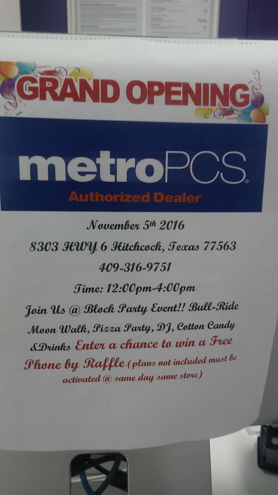 Metro by T-Mobile | 8303 Hwy 6, Hitchcock, TX 77563, USA | Phone: (409) 316-9751