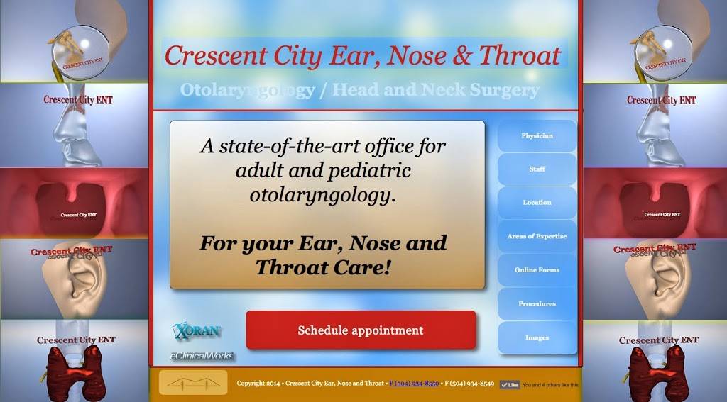 Crescent City Ear, Nose and Throat | 1111 Medical Center Blvd #707, Marrero, LA 70072, USA | Phone: (504) 934-8550