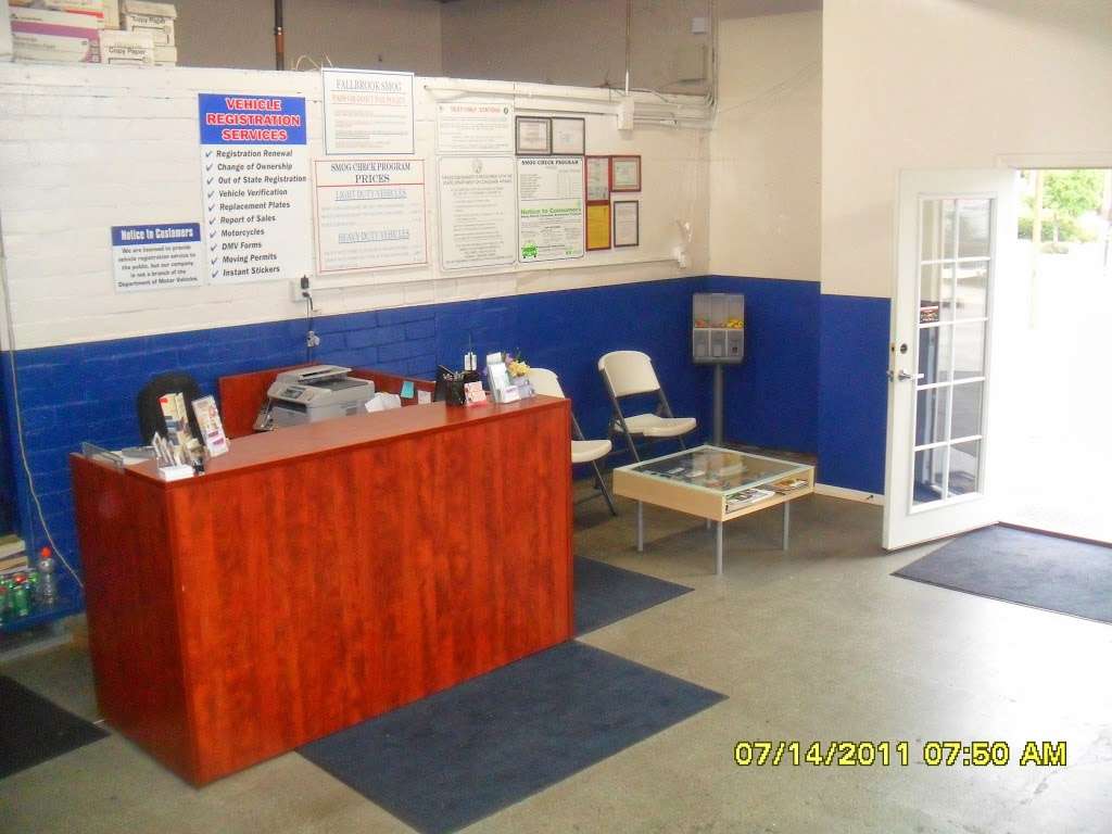 Fallbrook Smog | 128 E Mission Rd unit A, Fallbrook, CA 92028, USA | Phone: (760) 451-9968