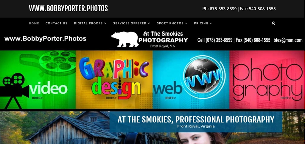 At The Smokies Photography & Graphic Design | 25 W 13th St, Front Royal, VA 22630, USA | Phone: (678) 353-8599