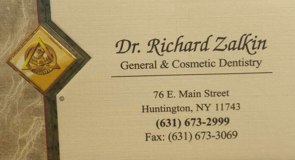Dr. Richard Zalkin DDS | 76 E Main St #4, Huntington, NY 11743, USA | Phone: (631) 673-2999