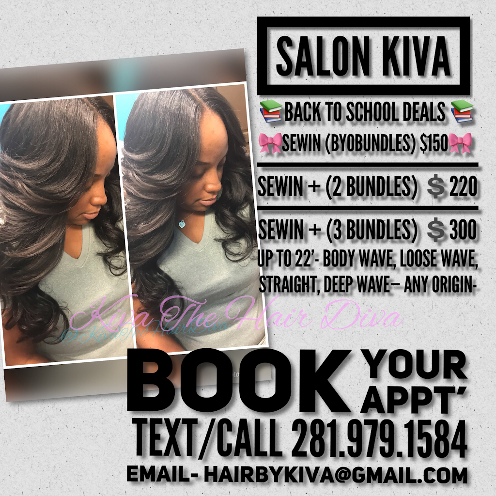 Salon Kiva - Extensions,Blowouts,Sew Ins, Wedding Hair Styling a | 2101 Kingsley Dr #19101, Pearland, TX 77584, USA | Phone: (213) 425-4735
