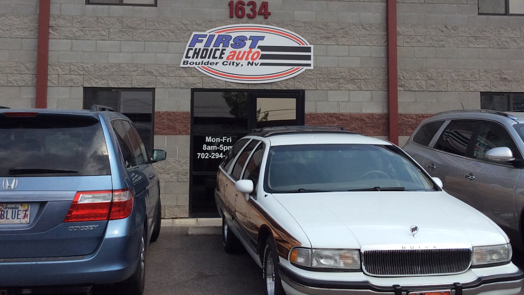 First Choice Auto | 1634 Foothill Dr, Boulder City, NV 89005, USA | Phone: (702) 294-1861