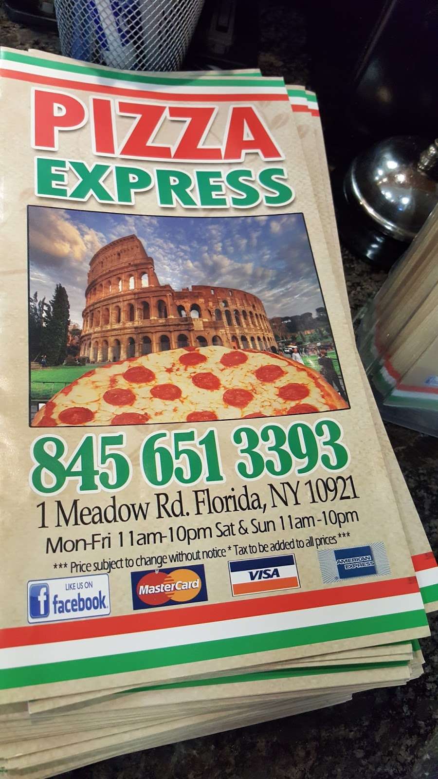 Pizza Express | 1 Meadow Rd, Florida, NY 10921, USA | Phone: (845) 651-3393