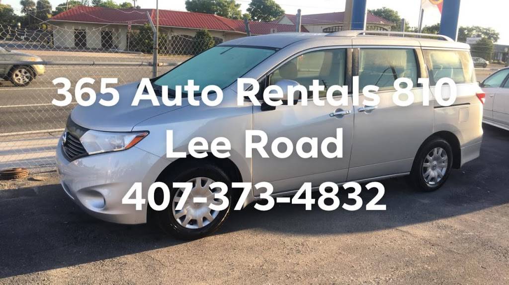 365 Auto Rentals | 810 Lee Rd, Orlando, FL 32810, USA | Phone: (407) 373-4832