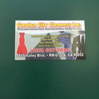 GARDEN CITY CLEANERS | 4815 Valley Blvd ste g 4815, Los Angeles, CA 90032, USA | Phone: (323) 686-4077