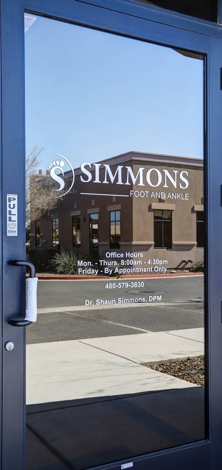 Simmons foot and ankle | 1355 S Higley Rd Suite 112, Gilbert, AZ 85296, USA | Phone: (480) 579-3830